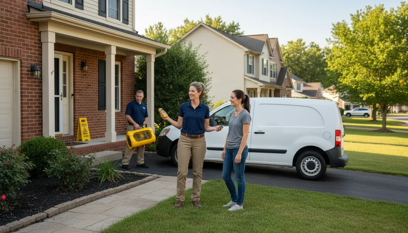 Residential water damage restoration in Little Chute, WI